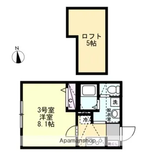 ベイルーム本厚木旭町【3階】の間取り