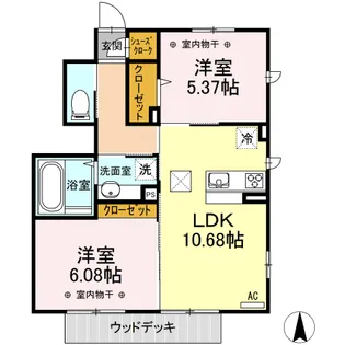 モン・プラージュ【1階】の間取り