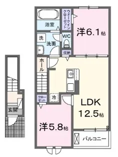 梅の木テラス【2階】の間取り