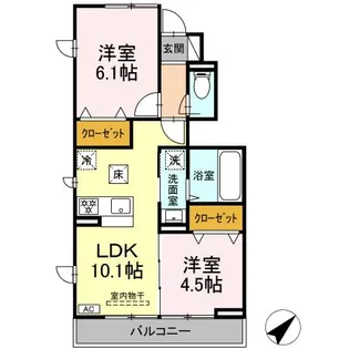 ライラック【1階】の間取り