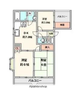 ウインビュー磯子【5階】の間取り