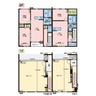 シェブロン・ルージュ【1階】の間取り