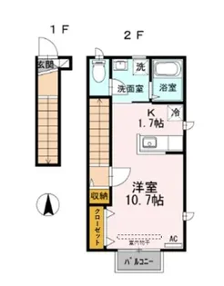 アークグレイス III【2階】の間取り