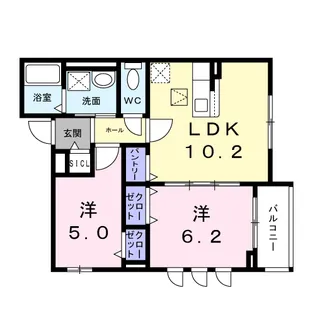 ラヴィアンローズ【1階】の間取り