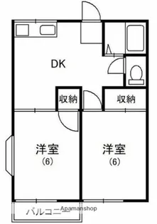フタミハイツC【2階】の間取り