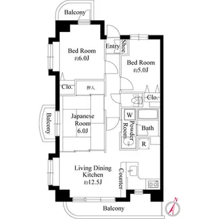 ファーロ【0505号室】の間取り