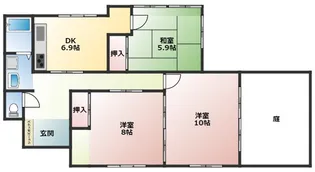 田辺荘【1階】の間取り