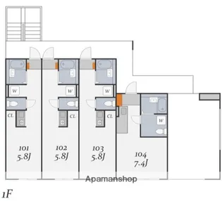 コート大和【1階】の間取り