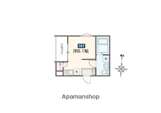MELDIA鶴見小野Ⅱ【1階】の間取り