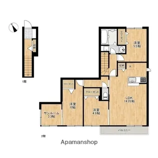 MIYABI TWO【2階】の間取り