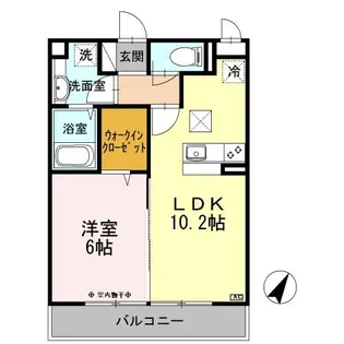 ヴィクトワール 壱番館【1階】の間取り