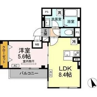 SKEY RESIDENCE塚越(スカイエレジデンスツカゴシ)【1階】の間取り
