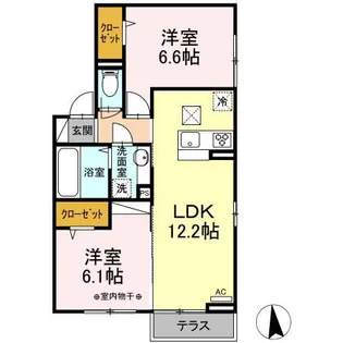 クレールコート A棟【1階】の間取り