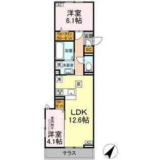 D PAINA 笹下【1階】の間取り