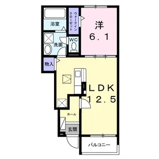 ガーデンコート【1階】の間取り