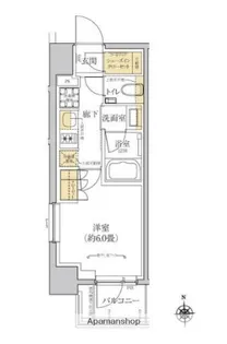 1Kの間取り画像