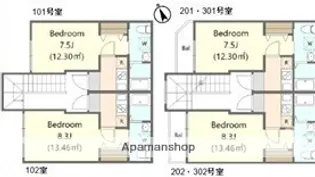 ココライフ堀ノ内【3階】の間取り