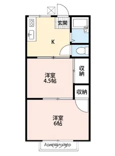 スカイハイツ【2階】の間取り