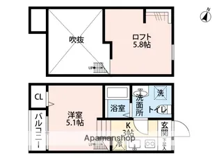 アイレックス鶴間【1階】の間取り