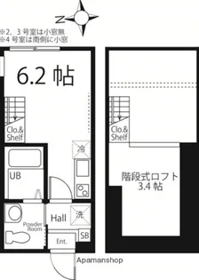 ハーミットクラブハウス下末吉【2階】の間取り