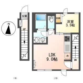 アプリコットE【2階】の間取り