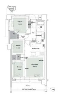 BRILLIA宮前平HILLSIDE【3階】の間取り