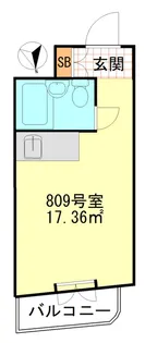 GSプラザ鶴見駅前【8階】の間取り