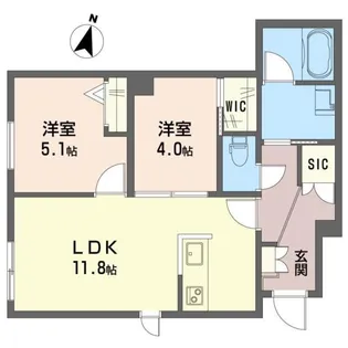 フルール【1階】の間取り