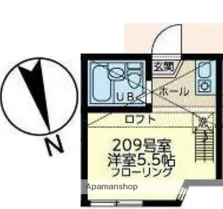 ユナイト南太田ジヴェルニー【2階】の間取り