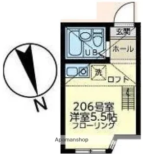 ユナイト南太田ジヴェルニー【2階】の間取り