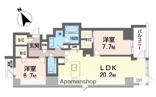 ラリュール【7階】の間取り