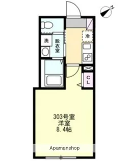 ベイルーム長津田フロント【3階】の間取り