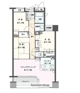 港北ガーデンハウスセンター南ステーションフロント【7階】の間取り