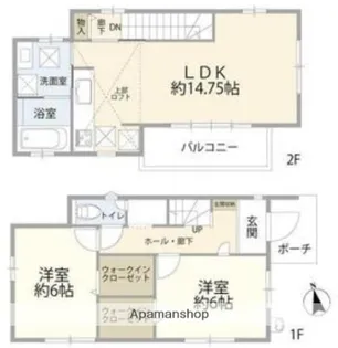 神奈川県横須賀市佐島3丁目【一戸建】の間取り