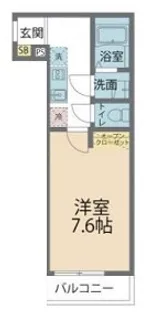 カインドネス小田急相模原Ⅴ【105号室号室】の間取り