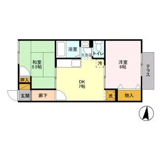 ザ・ドゥシェル【1階】の間取り