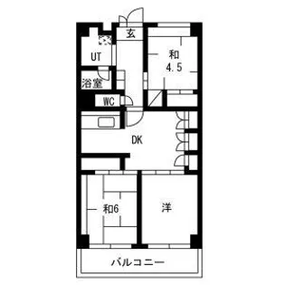 テレパレス横須賀【6階】の間取り