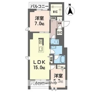 ルナ アンクレ【1階】の間取り