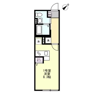 ベイルーム湘南鵠沼【1階】の間取り