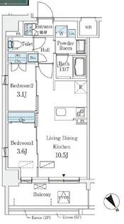 エル・セレーノ横浜【4階】の間取り
