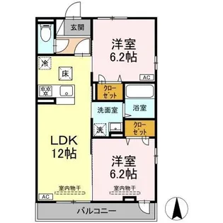 マリンヴィラージュ【1階】の間取り