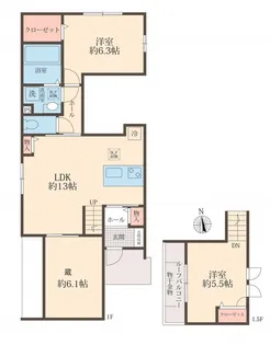 COLORS WINGA【1階】の間取り