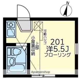 ユナイト上町ウィラッコディー【2階】の間取り