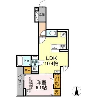 D PAINA 中野島II【2階】の間取り