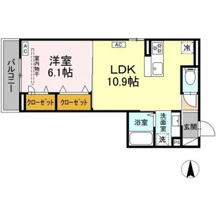 D PAINA 中野島II【3階】の間取り