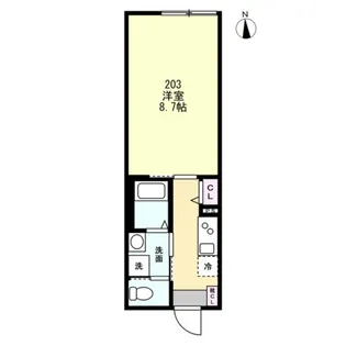 スキット本厚木【2階】の間取り