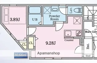 COAST TERRACE Ⅱ 逗子新宿【3階】の間取り