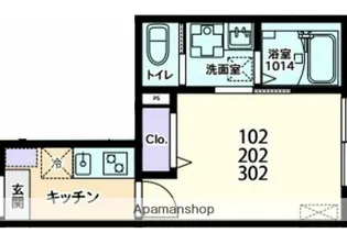 パークテラス大和【1階】の間取り
