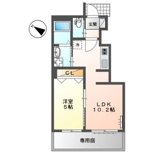 WALL ROSE【1階】の間取り