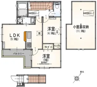 フローラ希望ヶ丘【2階】の間取り